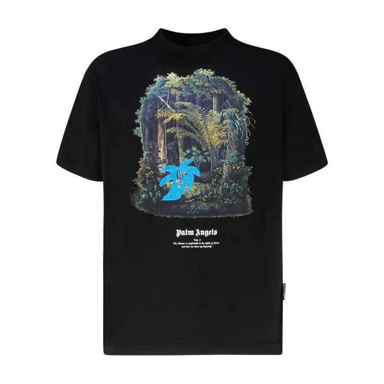 Jungle Print Koszulka z Grafiką Palm Angels