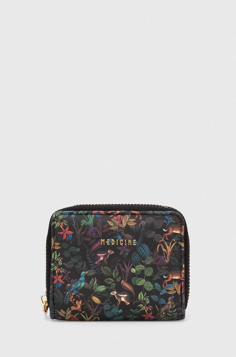 Pojemny kolorowy portfel damski skórzany - Granatowy 