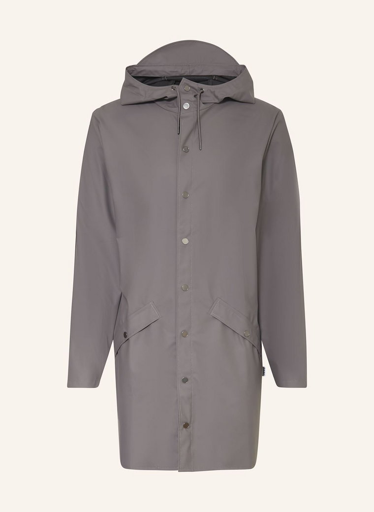 Rains Płaszcz Przeciwdeszczowy Long Jacket w3 grau