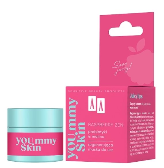 AA You.Mmy Skin Raspberry Zen Regenerująca Maska Do Ust