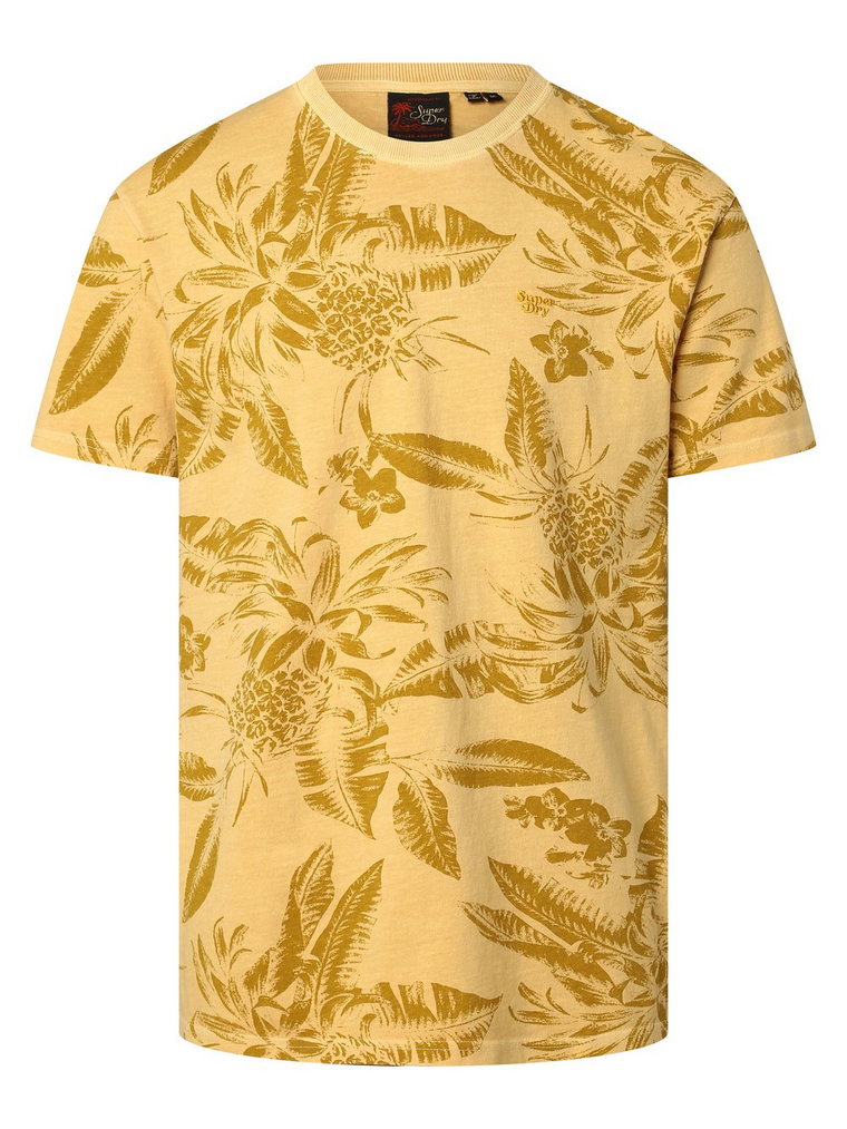 Superdry - T-shirt męski, żółty