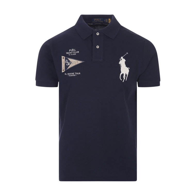 Custom Slim Fit Navy Blue Polo Shirt Ralph Lauren