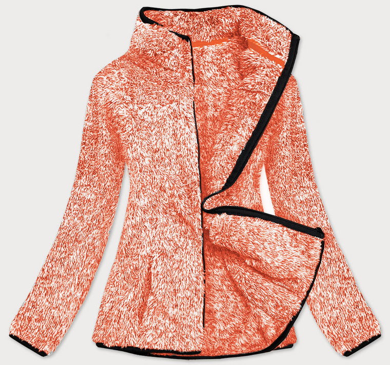 Pluszowa damska bluza melanż pomarańczowa (HH009-48)