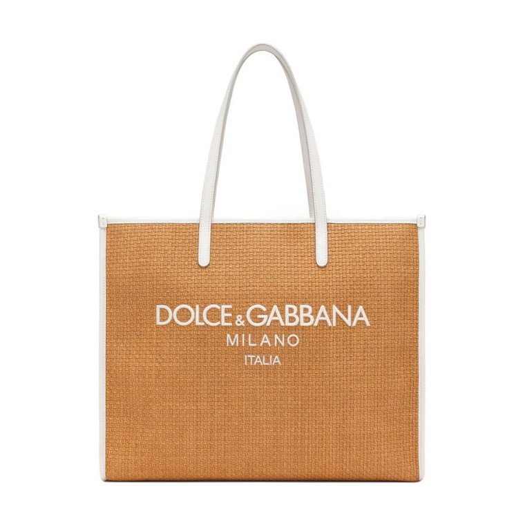Neutralna torba na zakupy z logo Dolce & Gabbana