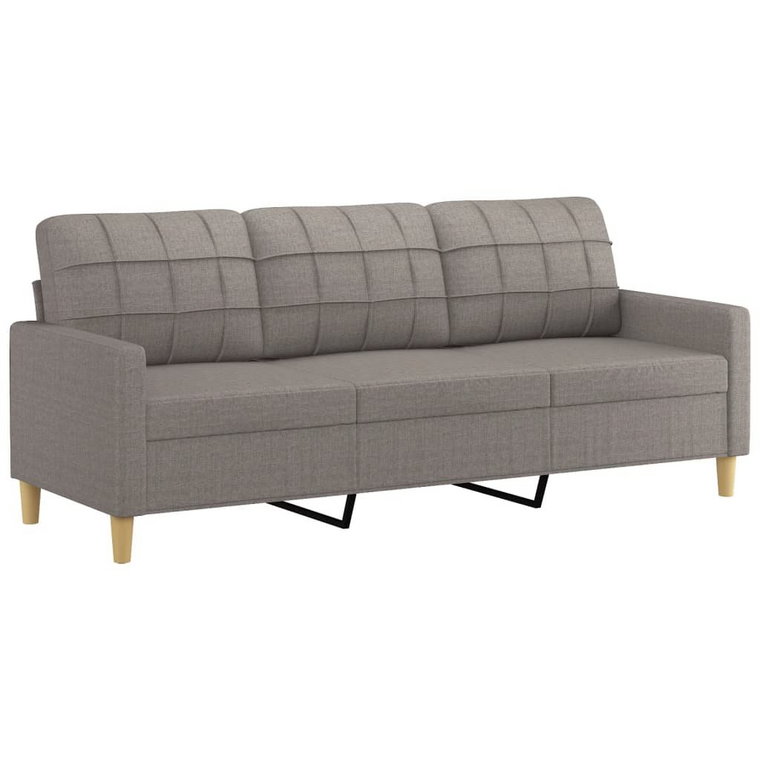 Sofa 3-osobowa, tkanina, taupe, 198x77x80 cm / AAALOE