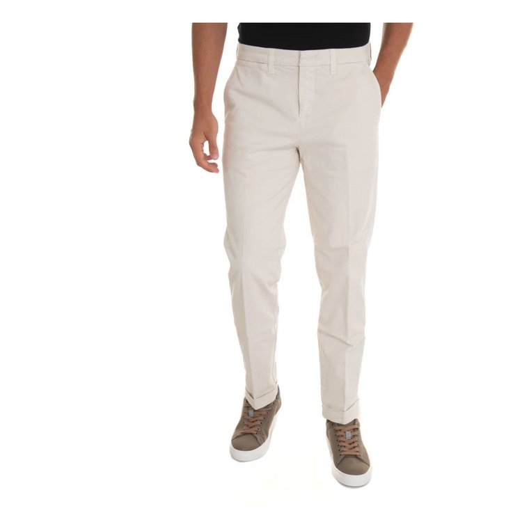 Chino Slim Fit z Podwiniętym Rąbkiem Fay