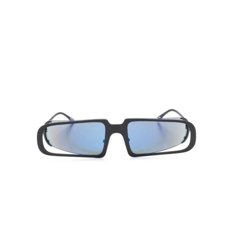 Niebiesko-Czarne Abstrakcyjne Okulary Link Henrik Vibskov