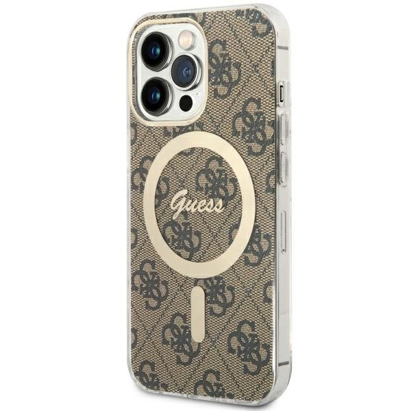 Guess GUHMP13LH4STW iPhone 13 Pro / 13 6.1" brązowy/brown hardcase 4G MagSafe