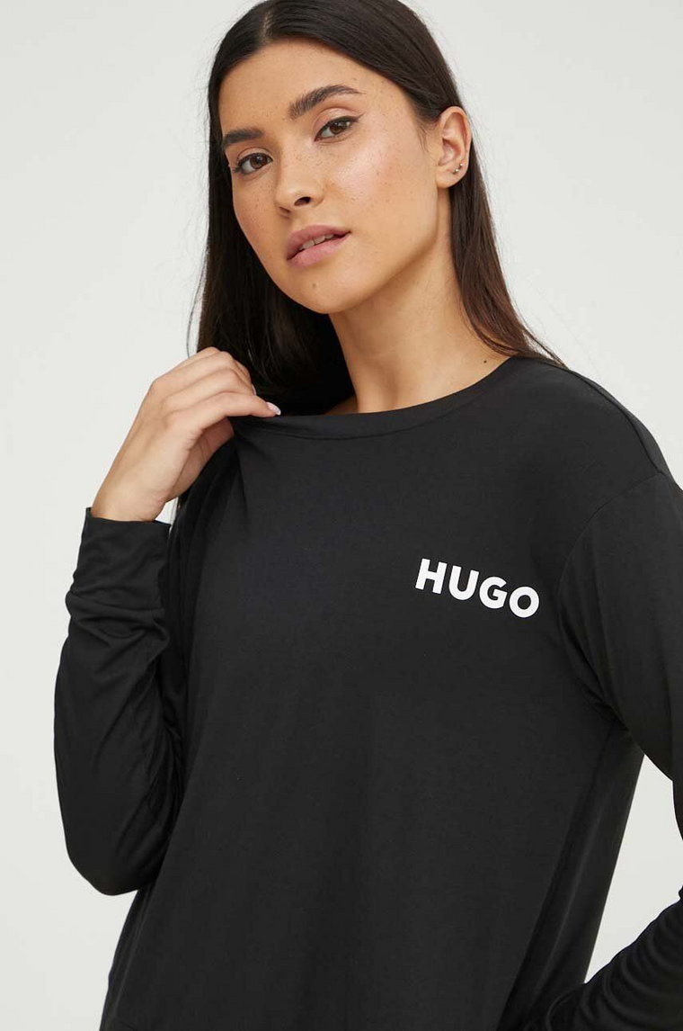 HUGO longsleeve piżamowy kolor czarny 50490706