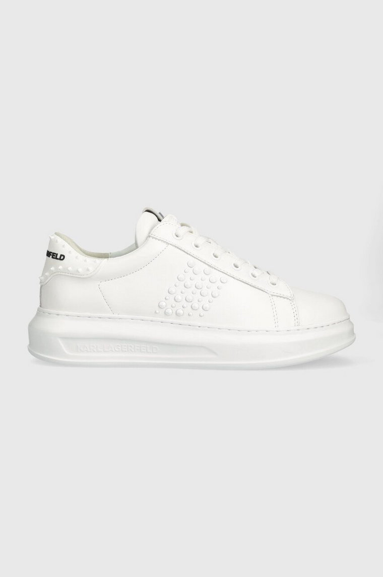 Karl Lagerfeld sneakersy skórzane KAPRI MENS kolor biały KL52574