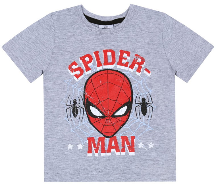 Szara melanżowa koszulka/t-shirt SPIDER-MAN Marvel 9 lat 134 cm