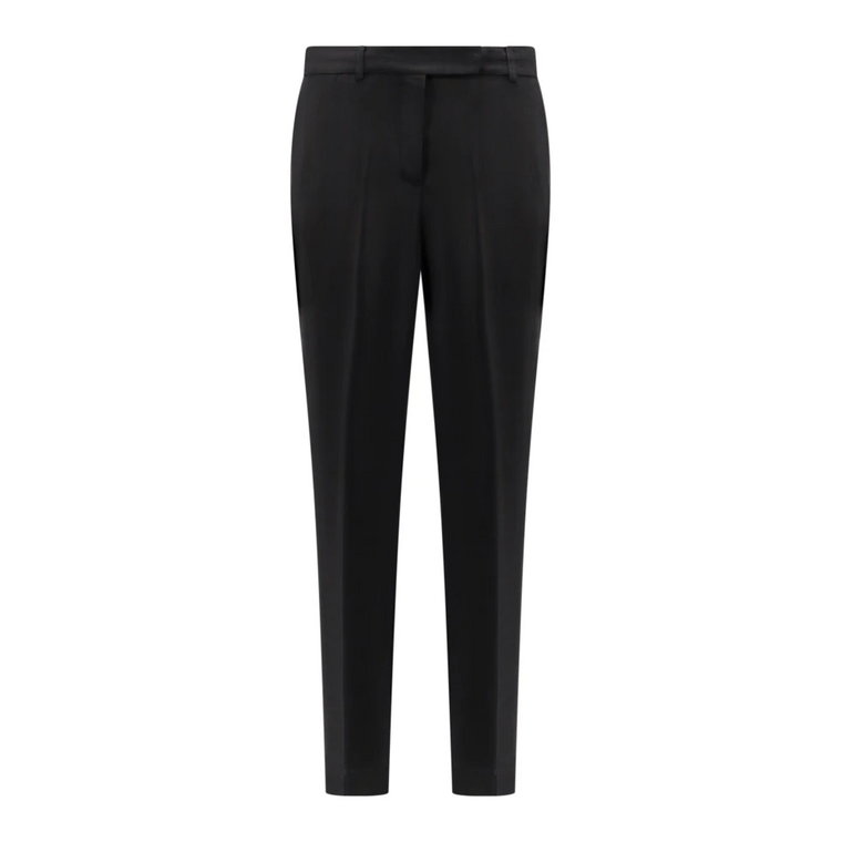 Czarne Spodnie Slim-fit dla Kobiet Semicouture