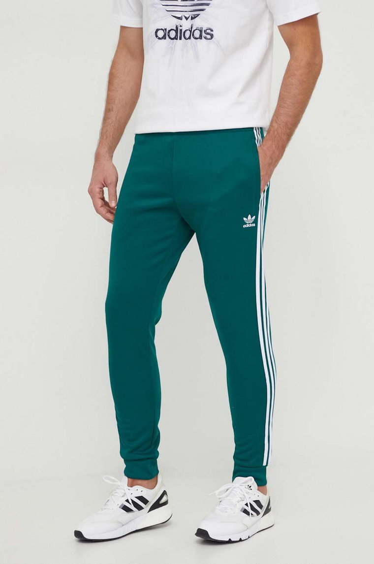 adidas Originals spodnie dresowe Adicolor Classics SST Track Pants kolor zielony z aplikacją IR9886