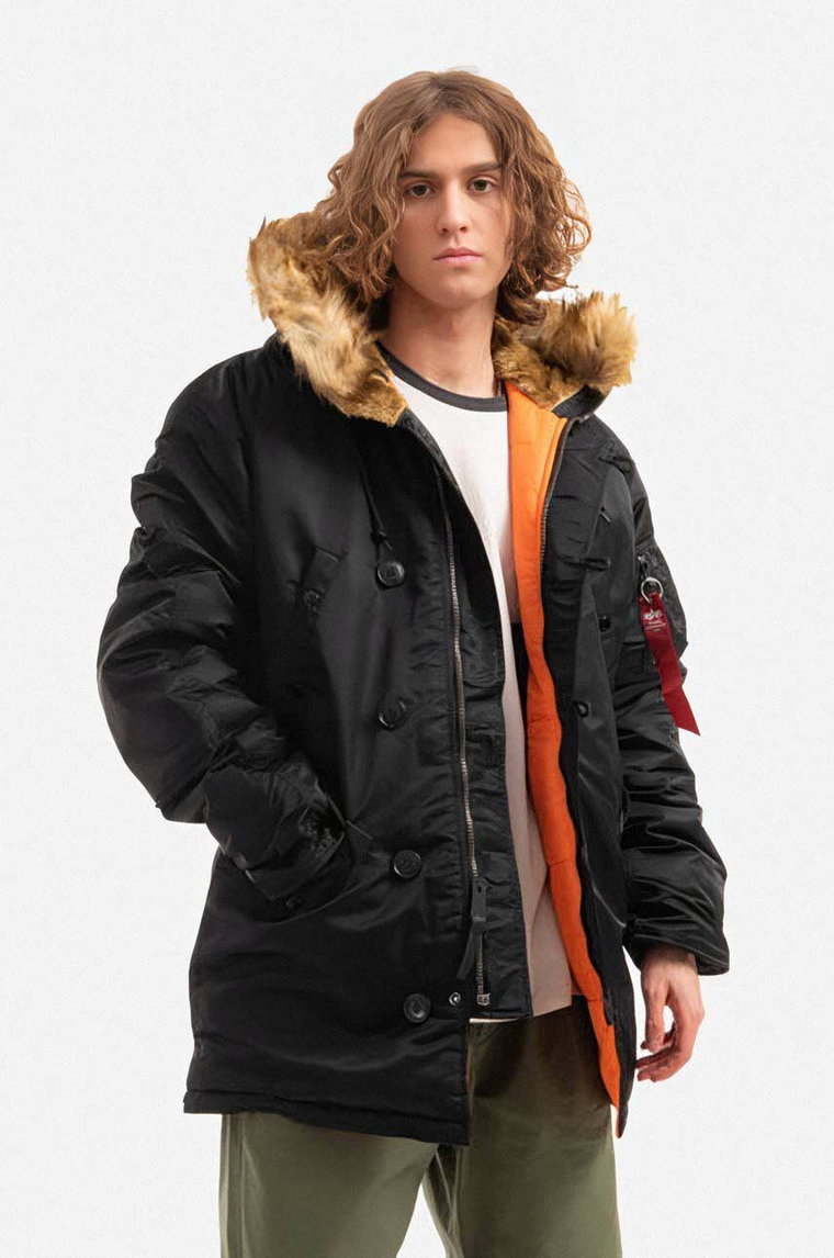 Alpha Industries kurtka N3B VF 59 męska kolor czarny zimowa 103141.03