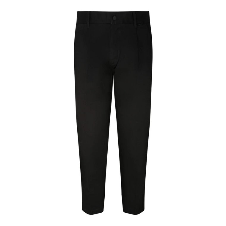 Czarne bawełniane spodnie z prostymi nogawkami Calvin Klein