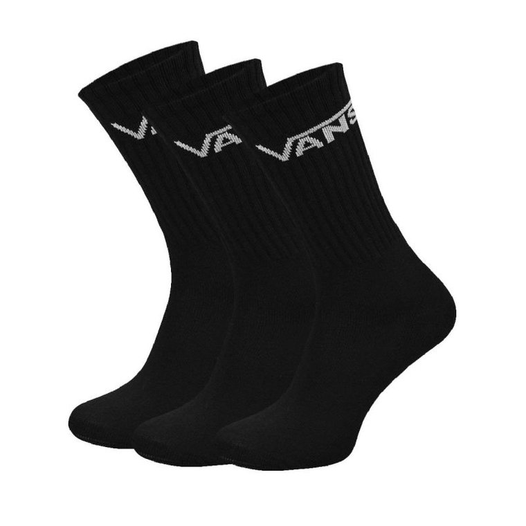 Zestaw wysokich skarpet VANS CLASSIC CREW SOCKS klasyczny, bawełniany 3PACK Rozmiar 38.5-42 Kolor Rox Black