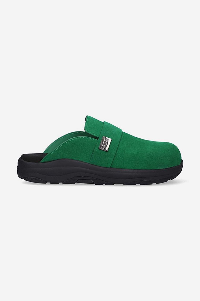 Suicoke klapki zamszowe x Tom Wood męskie kolor zielony 316STW.STW-GREEN