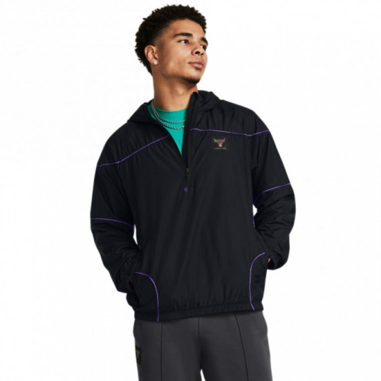 Męska kurtka treningowa Under Armour Project Rock Anorak Jacket - czarna