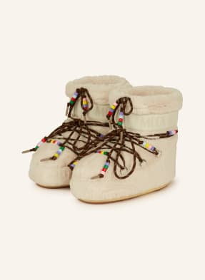 Moon Boot Botki Moon Icon Low Faux Fur Beads beige