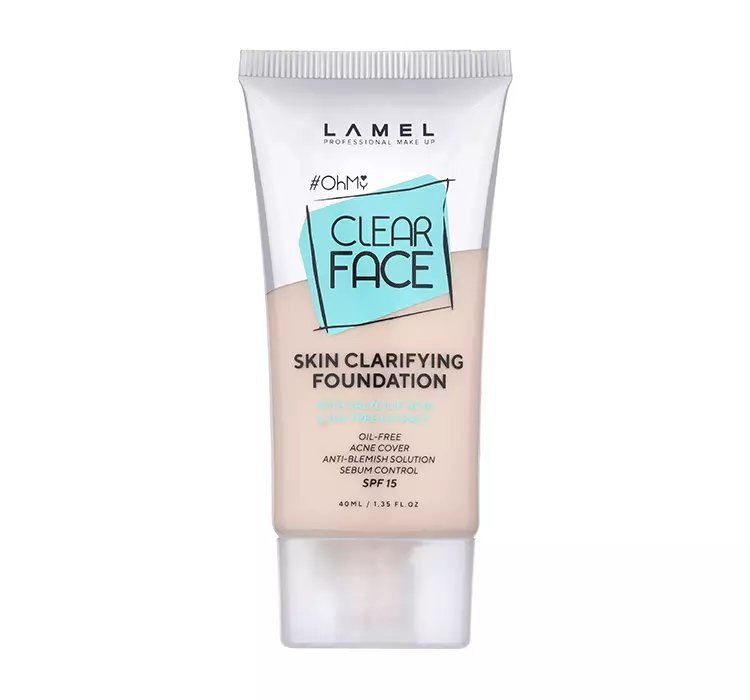 LAMEL CLEAR FACE FOUNDATION MATUJĄCY PODKŁAD SPF15 401 SOFT BEIGE 40ML