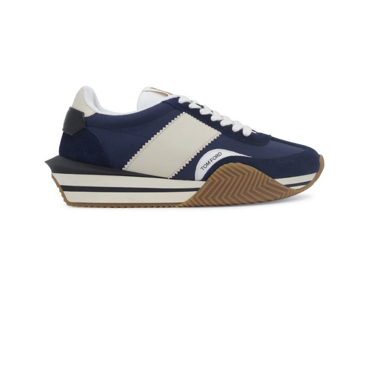 Navy Suede Tech James Sneakers Tom Ford