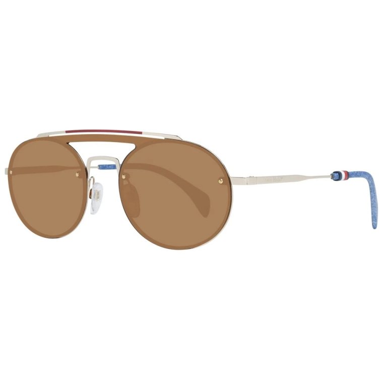 Złote Okulary Przeciwsłoneczne Damskie Styl Aviator Tommy Hilfiger