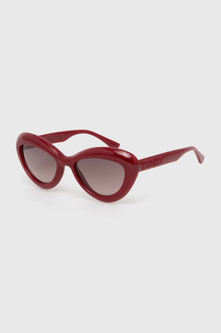 Moschino okulary przeciwsłoneczne damskie kolor bordowy MOS163/S