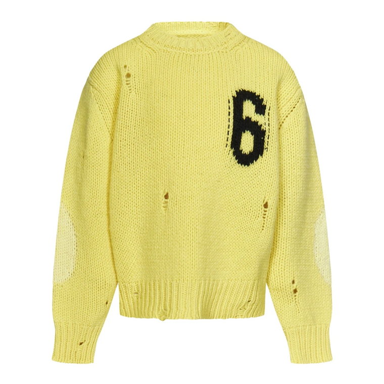 Żółty Junior Unisex Sweter Aw22 Maison Margiela