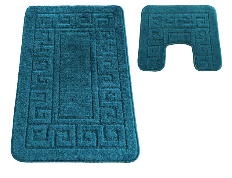 Jasnoniebieski komplet dywaników łazienkowych - Fiksi