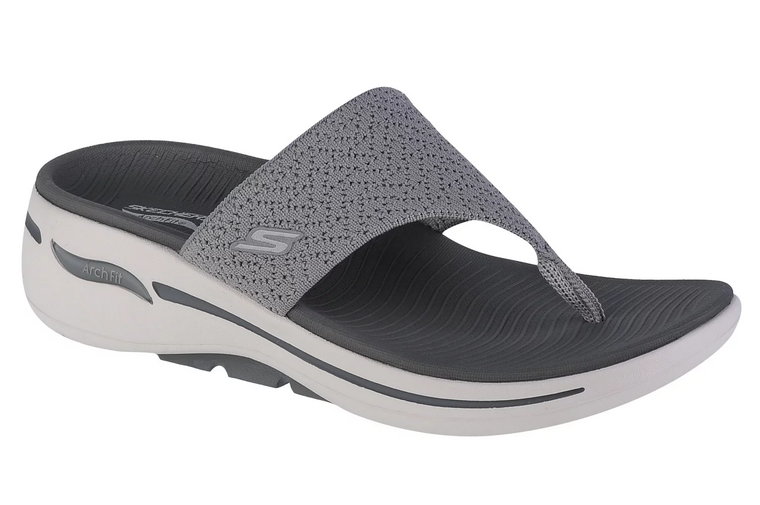 Skechers Go Walk Arch Fit - Weekender 140221-GRY, Damskie, Szare, japonki, tkanina, rozmiar: 41