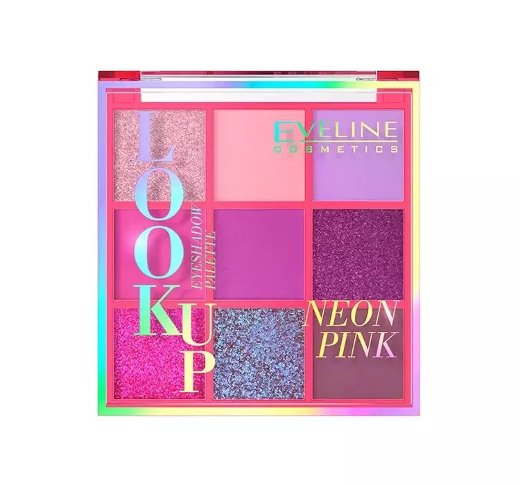 EVELINE LOOK UP EYESHADOW PALETTE PALETA CIENI DO POWIEK NEON PINK 10,8G