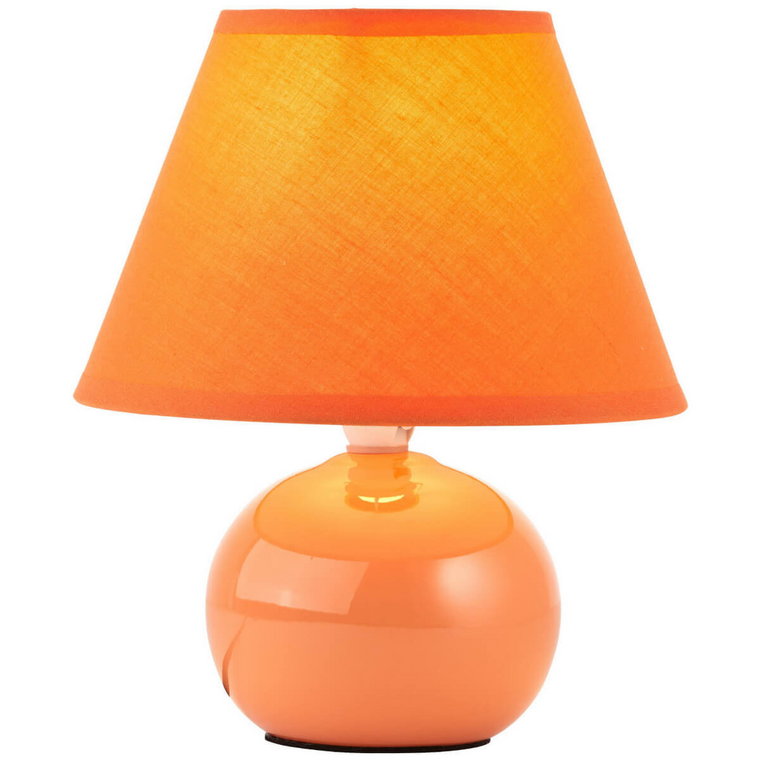 Ceramiczna lampka nocna Primo 61047/38 Brilliant abażur brzoskwiniowy