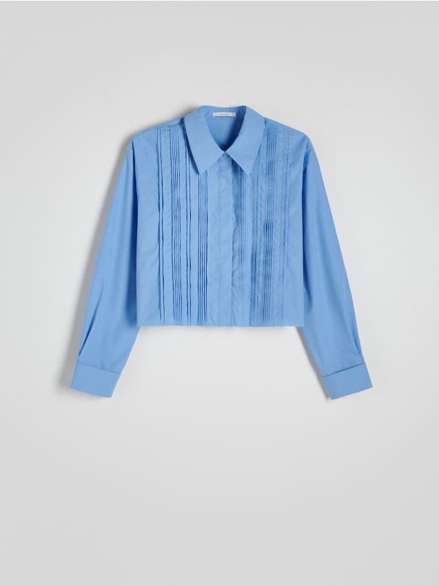 Reserved - Koszula z plisami - jasnoniebieski