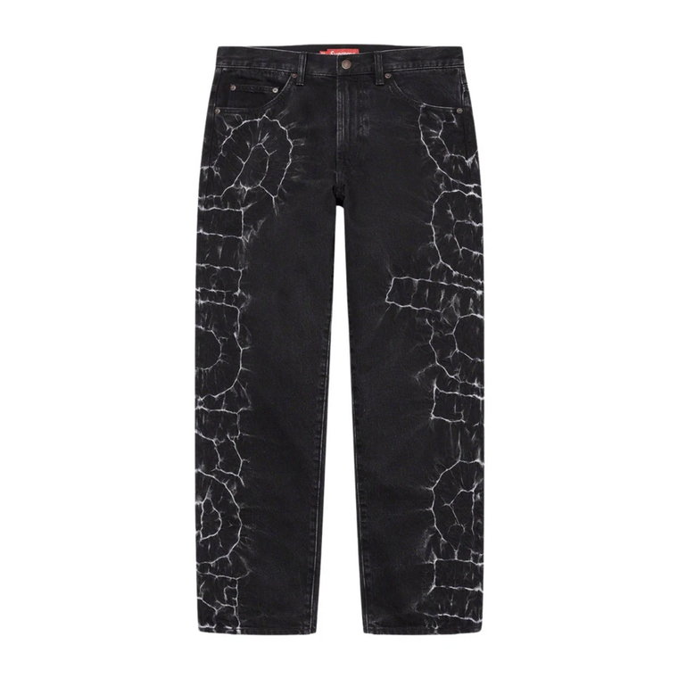 Czarne Jeansy Shibori Loose Fit Supreme