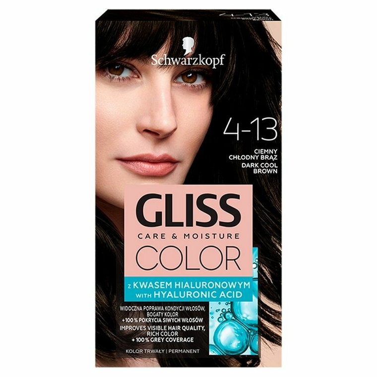 Gliss Color 4-13 Ciemny Chłodny Brąz - farba do włosów 1szt.