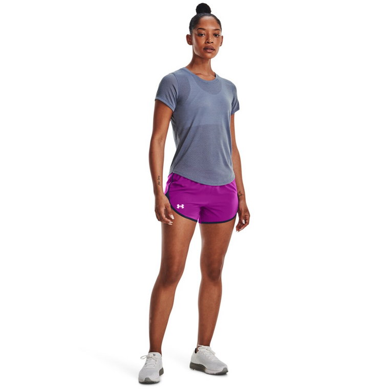 Damskie spodenki do biegania UNDER ARMOUR UA Fly By Elite 3'' Short - fioletowe