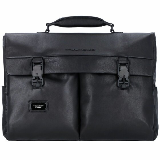 Piquadro Harper Briefcase Leather 43 cm Laptop Compartment black