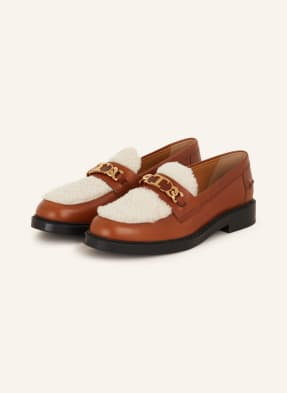 Tod's Loafersy Z Prawdziwym Futrem braun