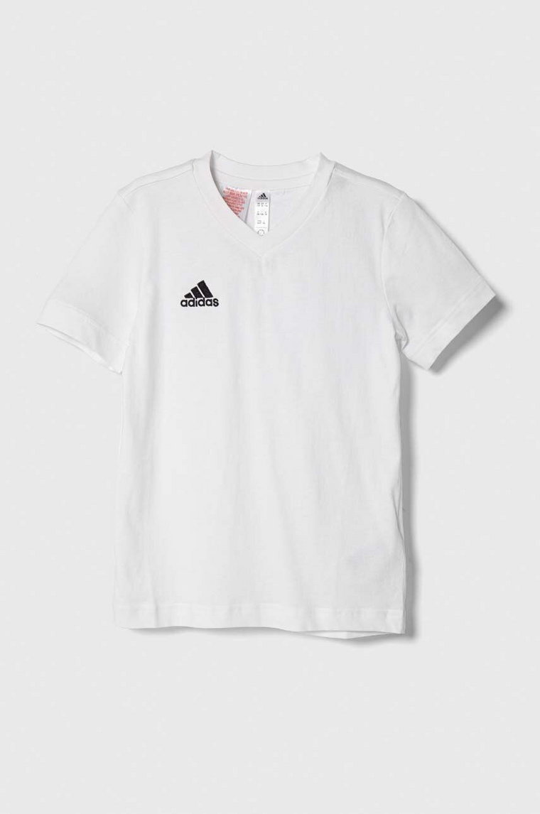 adidas Performance t-shirt bawełniany dziecięcy ENT22 TEE Y kolor biały z nadrukiem