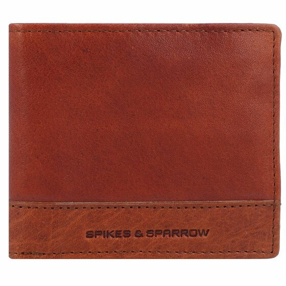 Spikes & Sparrow Skórzany portfel RFID 11 cm brandy