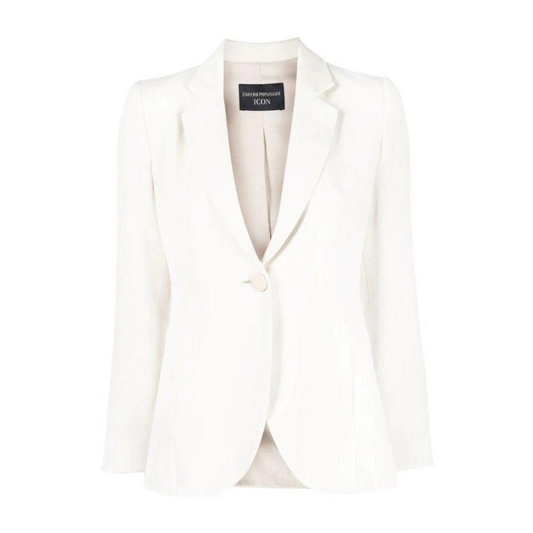 Sofistykowana Elegancja: Avorio Viscose Blazers Emporio Armani