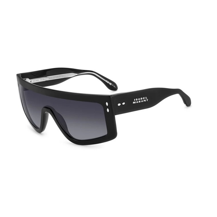 Czarne okulary przeciwsłoneczne z ciemnoszarymi szkłami Isabel Marant