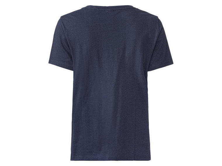 T-shirt damski z bawełny (XS (32/34), Granatowy)