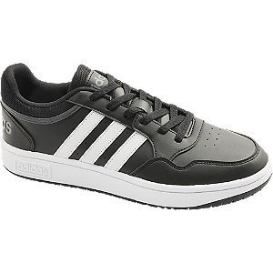 Czarno-białe sneakersy męskie adidas hoops 3.0 - Męskie - Kolor: Czarne - Rozmiar: 43 1/3