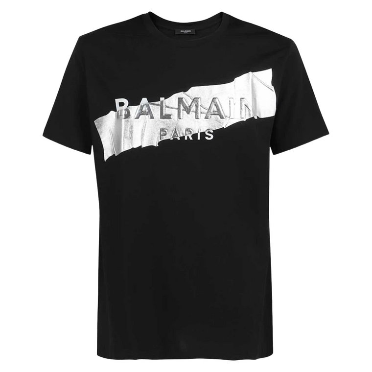 Kultowy Bawełniany T-shirt dla Mężczyzn Balmain