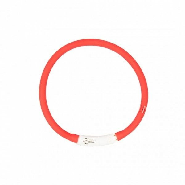 DUVO+ OBROŻA ŚWIECĄCA USB SILIKON RED 45cm