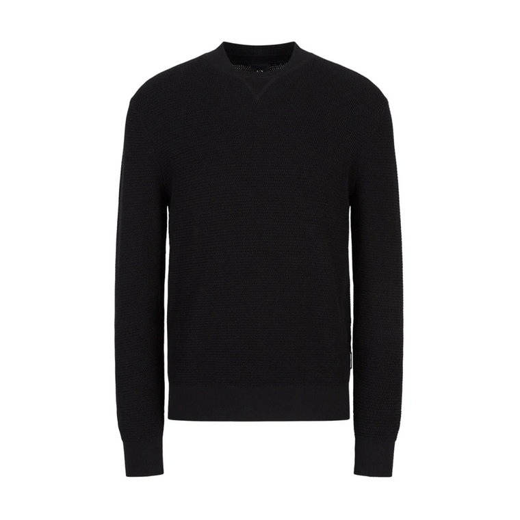 Czarne Swetry dla Mężczyzn Armani Exchange