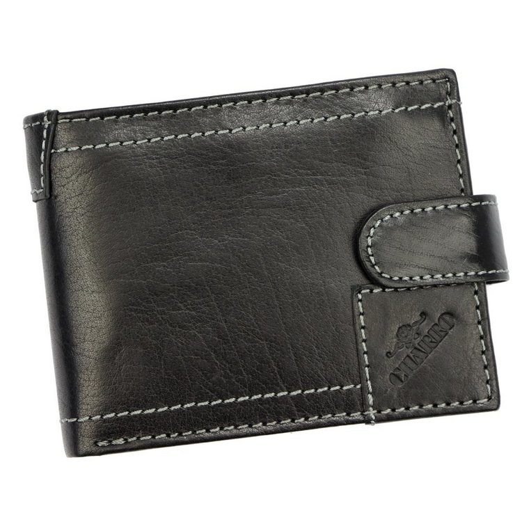 Skórzany męski portfel z stylowym szyciem Charro