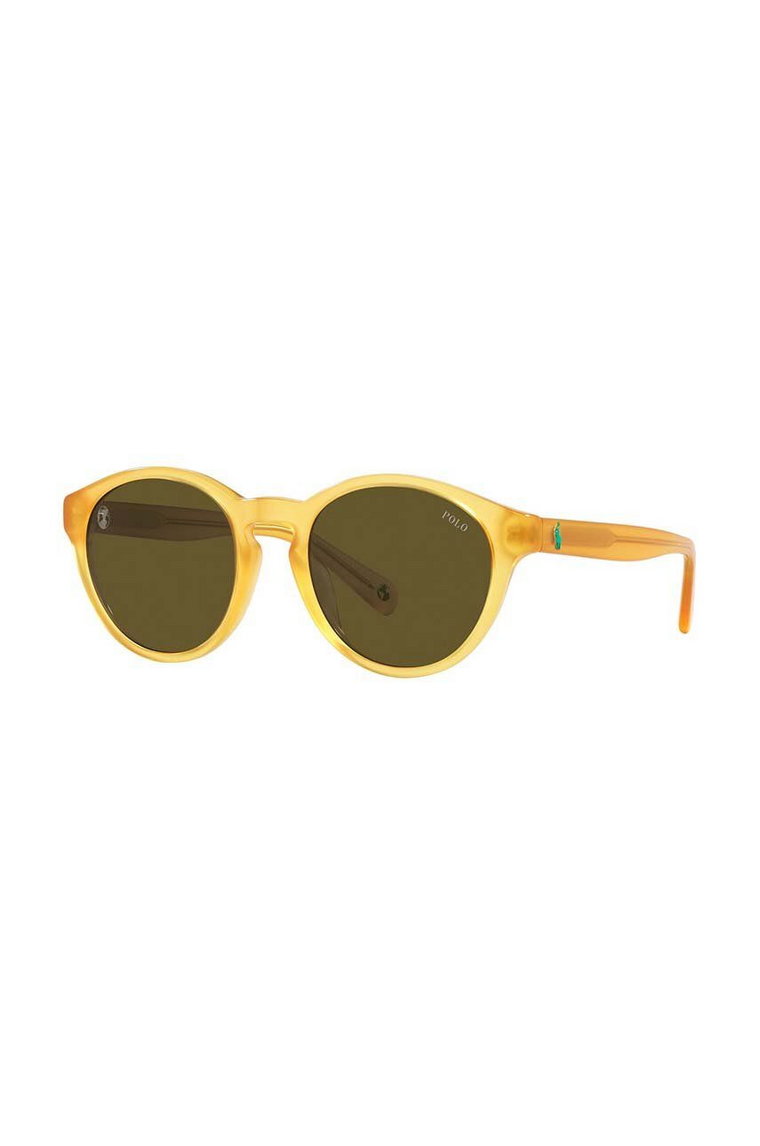 Polo Ralph Lauren okulary przeciwsłoneczne dziecięce kolor żółty 0PP9505U