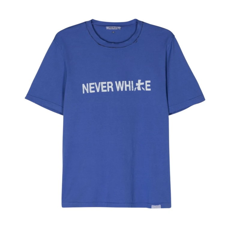 Niebieski T-shirt dla mężczyzn Premiata